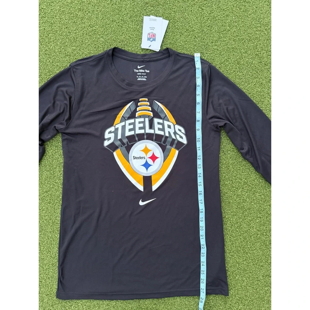NWT Nike Pittsburgh Steelers Dri-FIT Long Sleeve Shirt Black Youth XL NFL